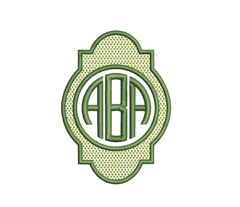 Keyhole Peppy Monogram Frame PES DST JEF ++ Machine Embroidery Design ...
