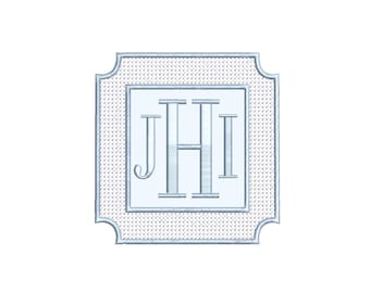 Cartão de Marcos Quadrados Cruzados PES DST JEF ++ Design de Bordado à Máquina, 5 Tamanhos, Projeto para Bastidor, Download Instantâneo