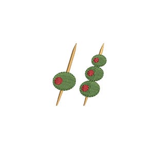 マティーニ オリーブ ピック バンドル PES DST JEF ++ 機械刺繍デザイン 即時ダウンロード