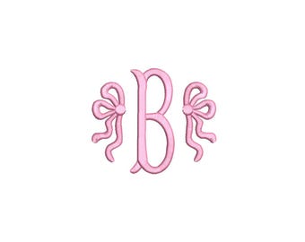 Girly Side Bow PES DST JEF ++ Machine Embroidery Design, 6 Sizes, Instant Download