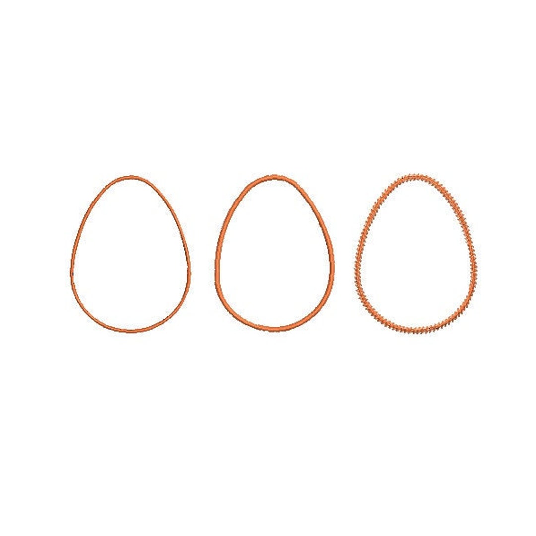 Jef Frame Basic Egg Frame Pack 6 Sizes PES DST JEF ++ Machine Embroidery Design ...