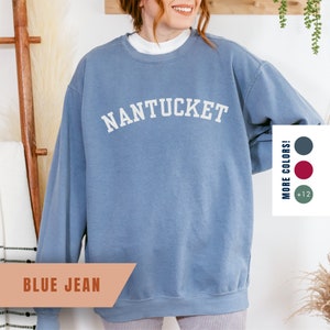 Embroidered Salt & Pepper Nantucket Crew-Neck Unisex Sweatshirt  (4047-SNP_EMB10217-GSM)