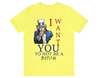 El tío Sam dice camiseta de manga corta unisex Jersey