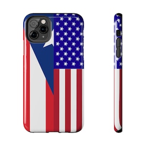 puertorikanische amerikanische Flagge Tough Phone Cases