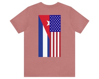 Camiseta de manga corta orgullosa cubanoamericana