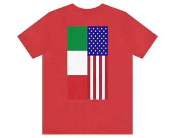 Camiseta de manga corta orgullosa italiana americana