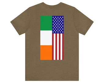 Camiseta de manga corta orgullosa irlandesa americana