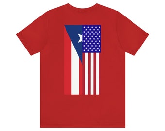 Camiseta de manga corta orgullosa puertorriqueña americana