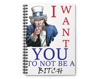 Cuaderno espiral "Tío Sam dice" - Línea reglada