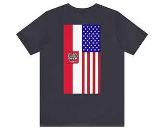 Camiseta de manga corta orgullosa polaca americana