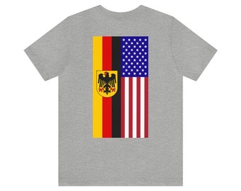 Camiseta de manga corta orgullosa alemana americana