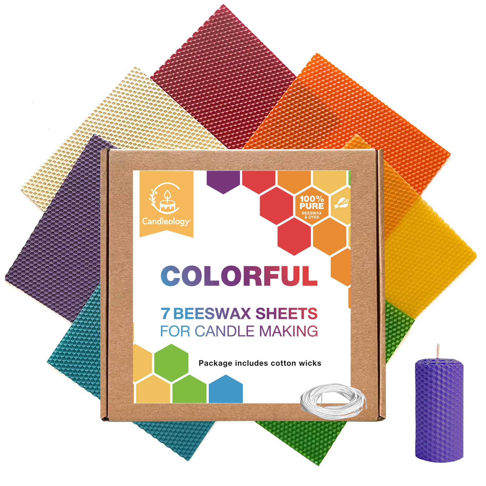 Colorful Beeswax Sheets for Candle Making Organic Beeswax Candle Making