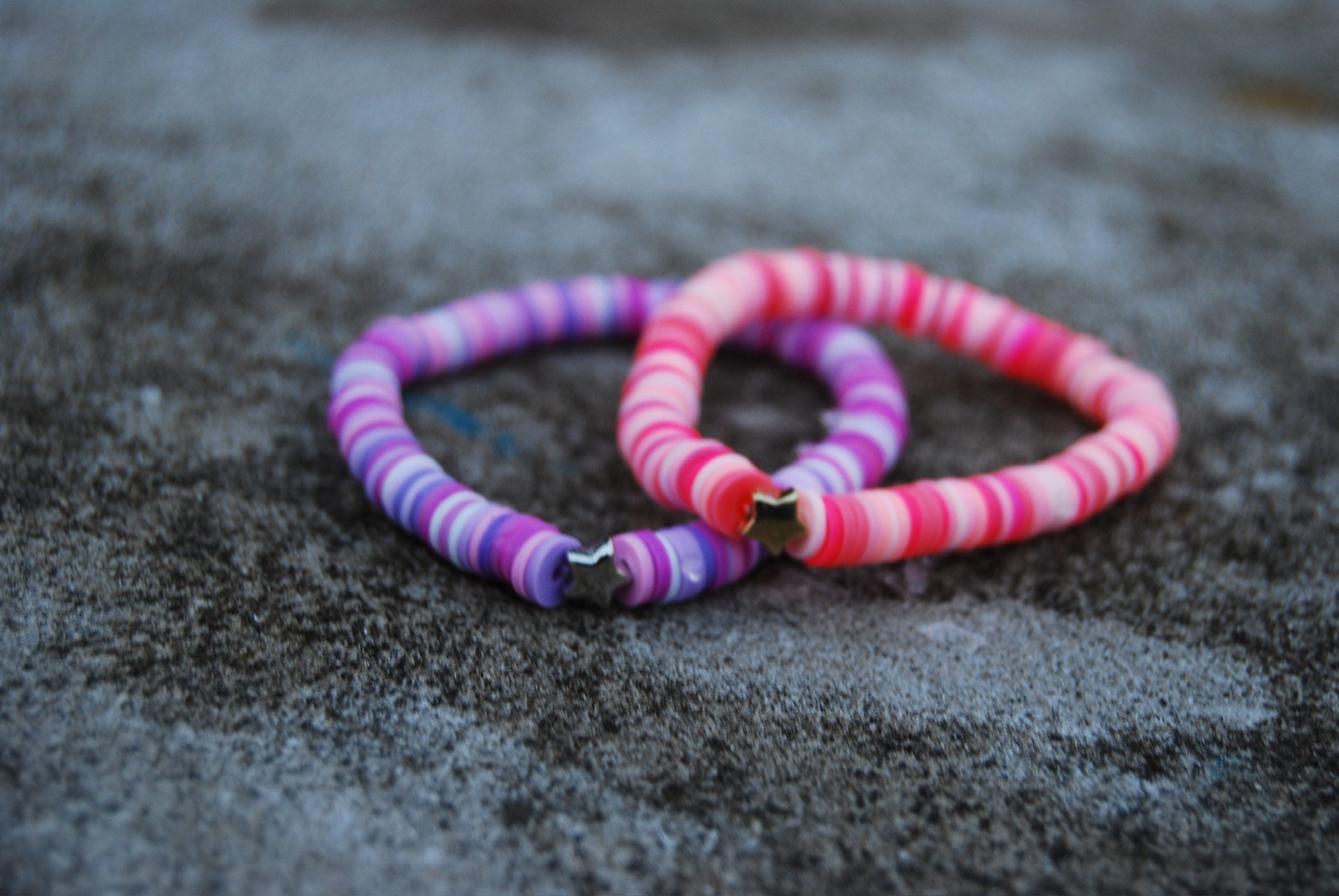 Pink and Purple Artisan Woven Bracelet.  8” diameter swarovski-purple-woven-crystal  main image 3