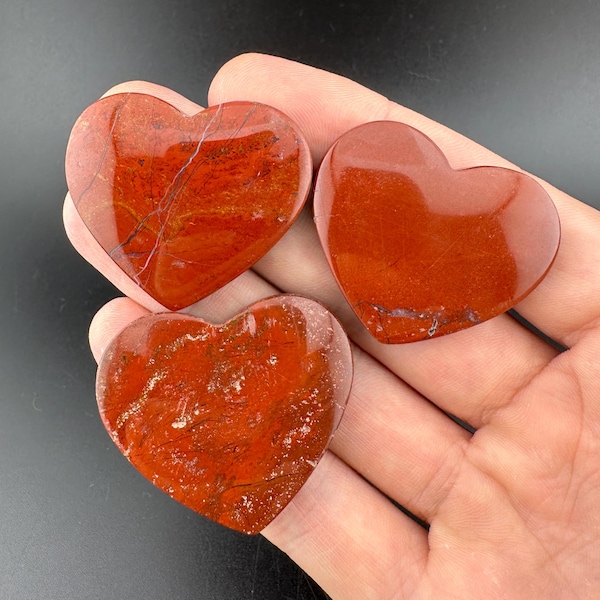Red Jasper Heart Rock – Handmade Stone Gift of Strength + Stability (1.65 inch)