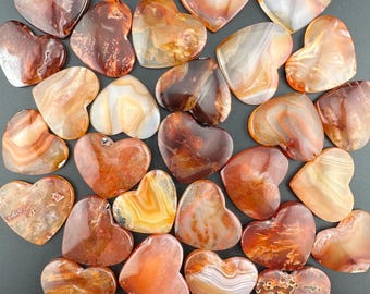 Carnelian Heart Rock – “Seconds” Discounted Handmade Stone (1.50 inch)