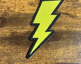 Lightning Bolt Iron-On Patch, Craft Applique