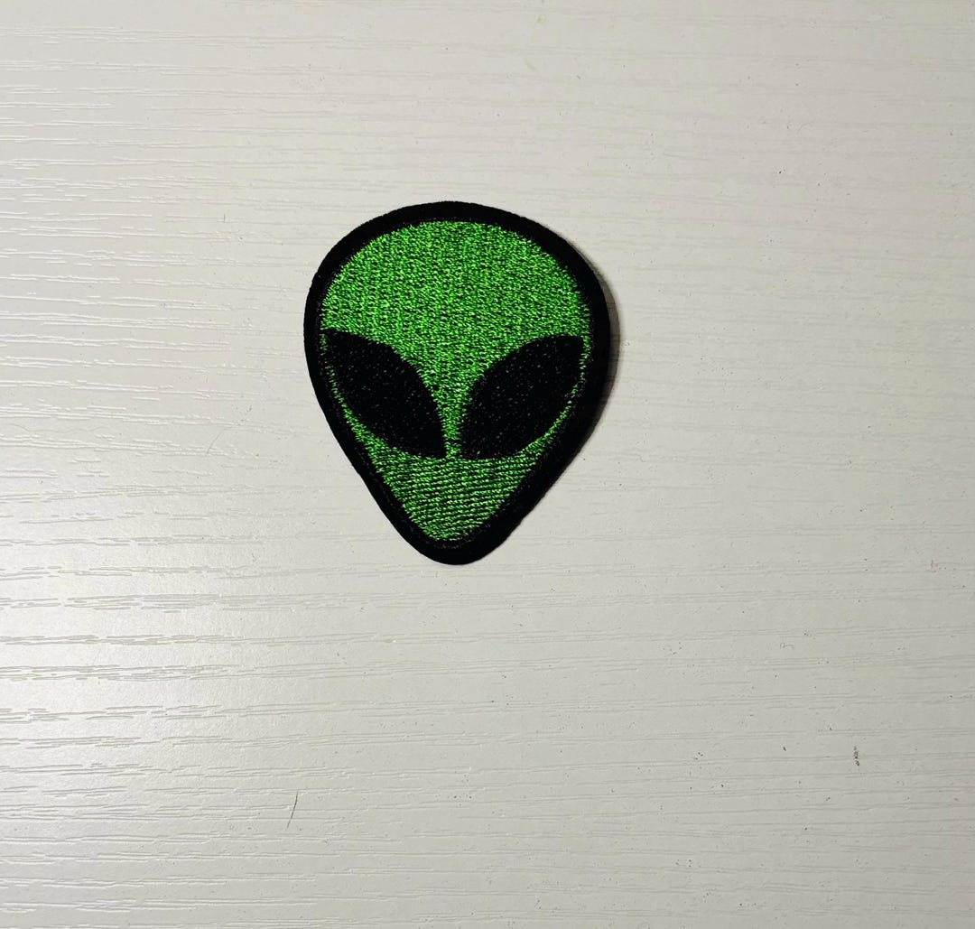 Green Alien Head Patch, Iron on Applique - Etsy