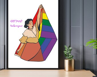 Baybayin Bisaya. Balangaw (Rainbow) - Badlit/Suwat Bisaya Downlaoadable Art