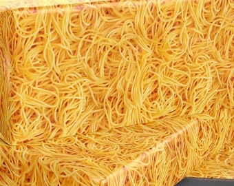 Pasta La Vista Wrapping Paper | Fun & Silly Spaghetti Noodle Design | Perfect for Gag Gifts and Food Lovers | Premium 90 GSM Gift Wrap