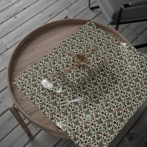 Vintage Holiday Tattoo Gift Wrap | Christmas Wrapping Paper with Retro Red & Green Design | Available in 3 Sizes | 90 GSM Fine Art Paper image 5
