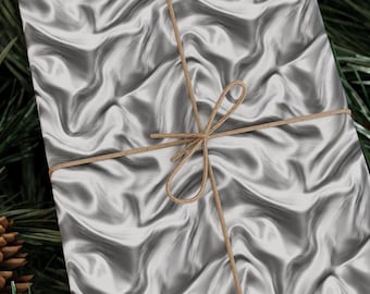 Foiled Again Wrapping Paper Roll | Shiny Silver Gift Wrap with Metallic Texture for Modern Luxe All-Occasion Gifts | Premium 90 GSM Paper