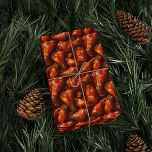 Saucy Situation Premium 90 GSM Wrapping Paper | For Gifts That Are Too Hot to Handle, Perfect for Spicy Gag Gifts and Wing Lovers Everywhere image 5