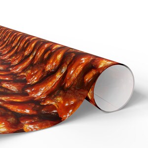 Saucy Situation Premium 90 GSM Wrapping Paper | For Gifts That Are Too Hot to Handle, Perfect for Spicy Gag Gifts and Wing Lovers Everywhere image 2