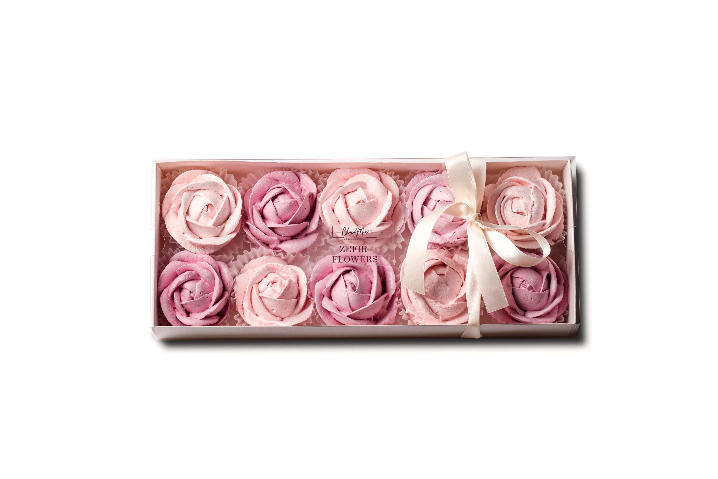 Rose Flowers from Zefir (Marshmallow) / All Natural Zefir / Perfect sweet gift / Low sugar/ No artificials / Free personalization
