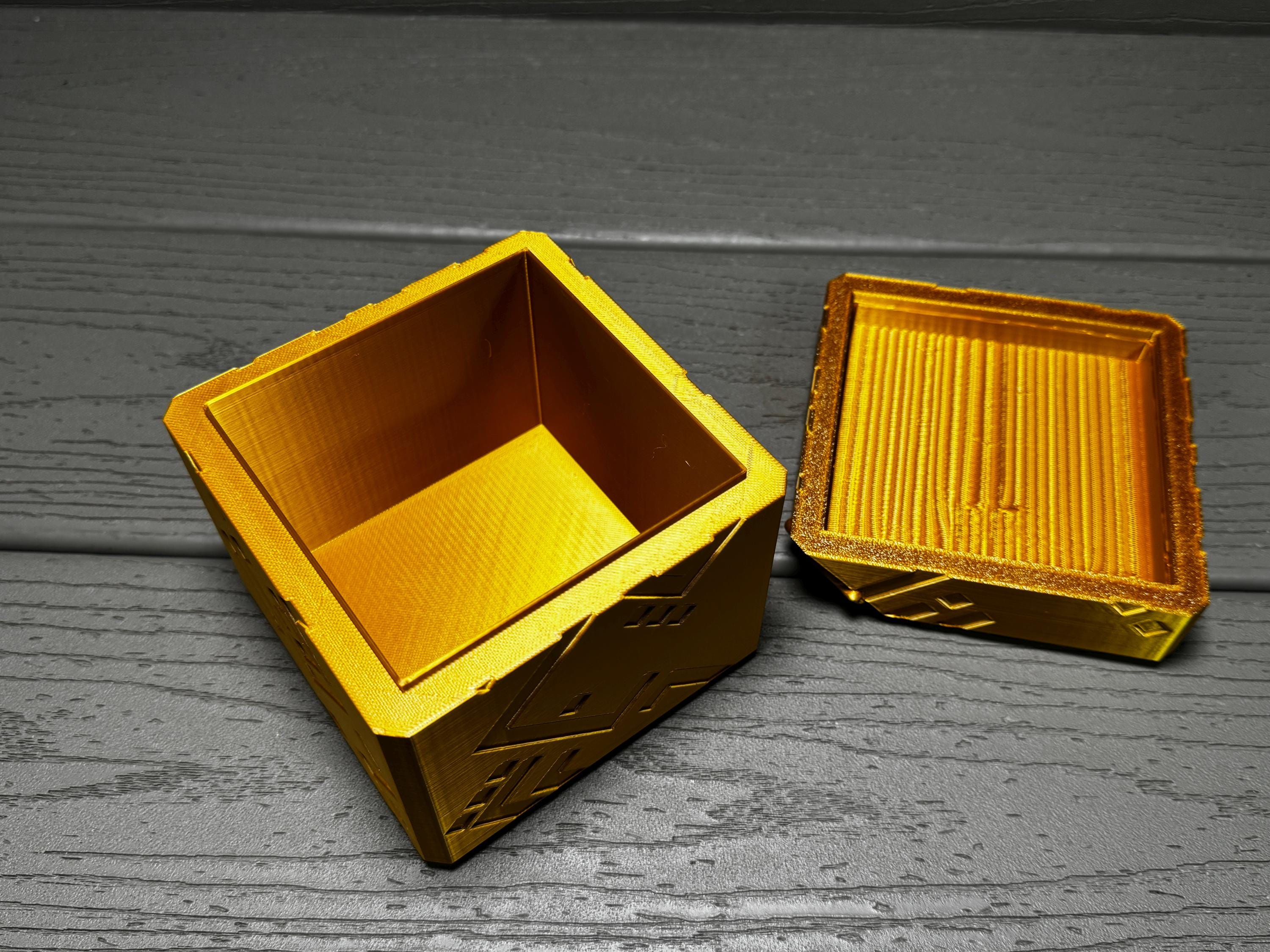yugioh gold deck box Yugioh ! Millennium Cube Deck Box - GOLD MTG
