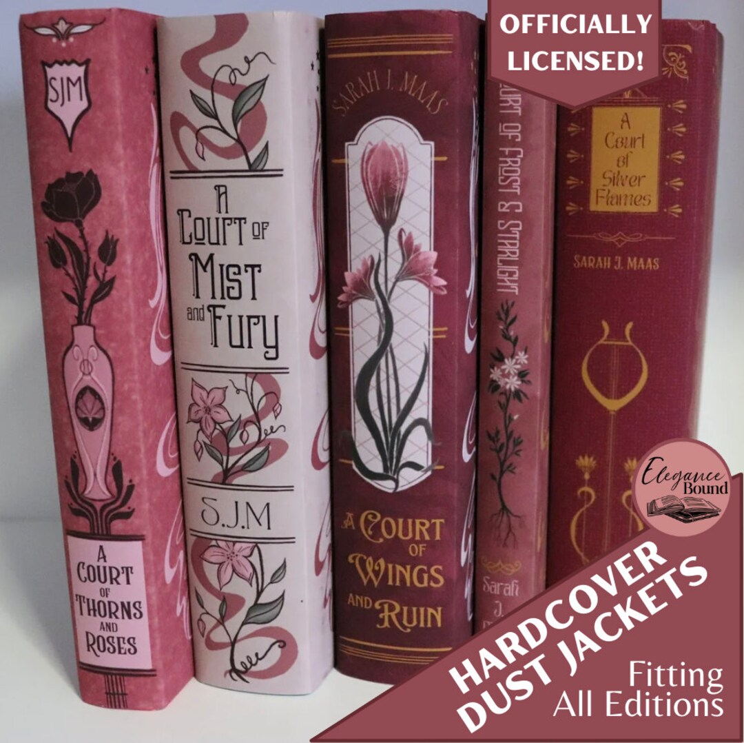 Hardcover ACOTAR Pink Vintage Dust Jackets Set, Digital Download