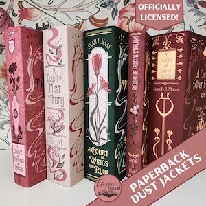 Set di sovraccoperte vintage ACOTAR, download digitale, con licenza ufficiale, stampabile, serie ACOTAR
