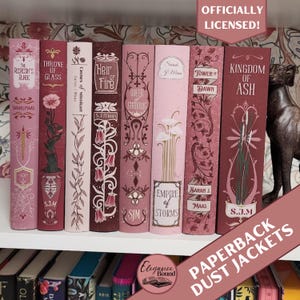 Sovraccoperte vintage in brossura Throne of Glass, download digitale, licenza ufficiale, stampabili, serie TOG