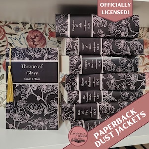 Throne of Glass Paperback Black Dust Jackets, Digital Download, Officially Licensed, Printable, TOG Series