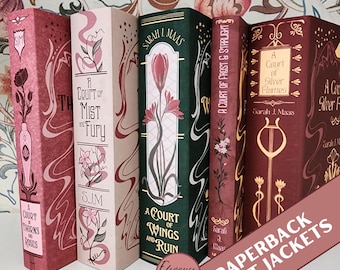 ACOTAR Paperback Vintage Dust Jackets Set, Digital Download, Printable, ACOTAR Series