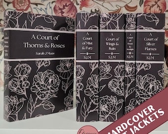 ACOTAR Hardcover Minimalist Dust Jackets Set, Black, Digital Download, Printable, ACOTAR Series