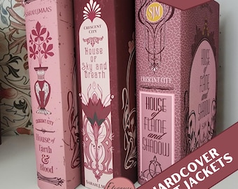 Crescent City Pink Art Nouveau Hardcover Dust Jackets Set (Digital Download)