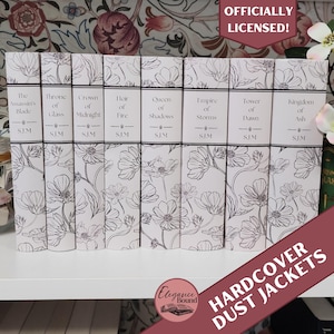 Throne of Glass Hardcover White Dust Jacket Set, Digital Download, Officially Licensed, Printable, TOG Series