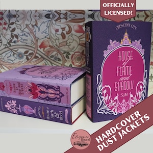 Set di sovraccoperte antipolvere vintage con copertina rigida di Crescent City, download digitale, licenza ufficiale, stampabile, serie ACOTAR