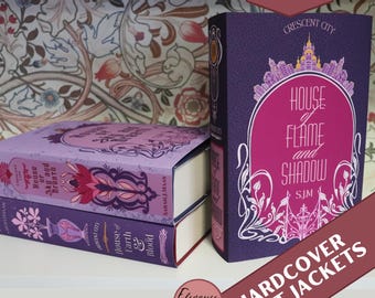 Juego de sobrecubiertas de tapa dura vintage de Crescent City, descarga digital, licencia oficial, imprimible, serie ACOTAR