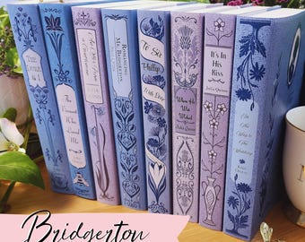 Bridgerton Paperback Dust Jackets, Blue, Digital Download, Printable
