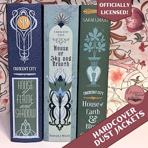 Crescent City Hardcover Vintage Blue Dust Jackets Set, Digital Download, Officially Licensed, Printable, ACOTAR Series