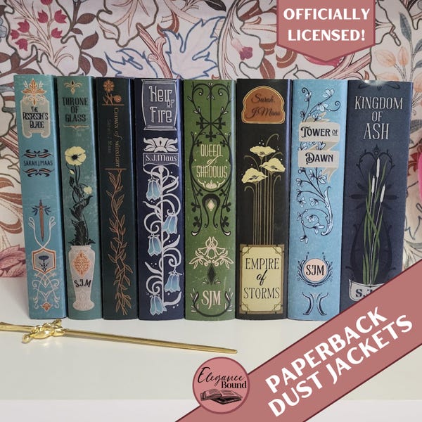 Paperback Throne of Glass Vintage Dust Jackets, Digital Download, Officially Licensed, Printable, TOG Series