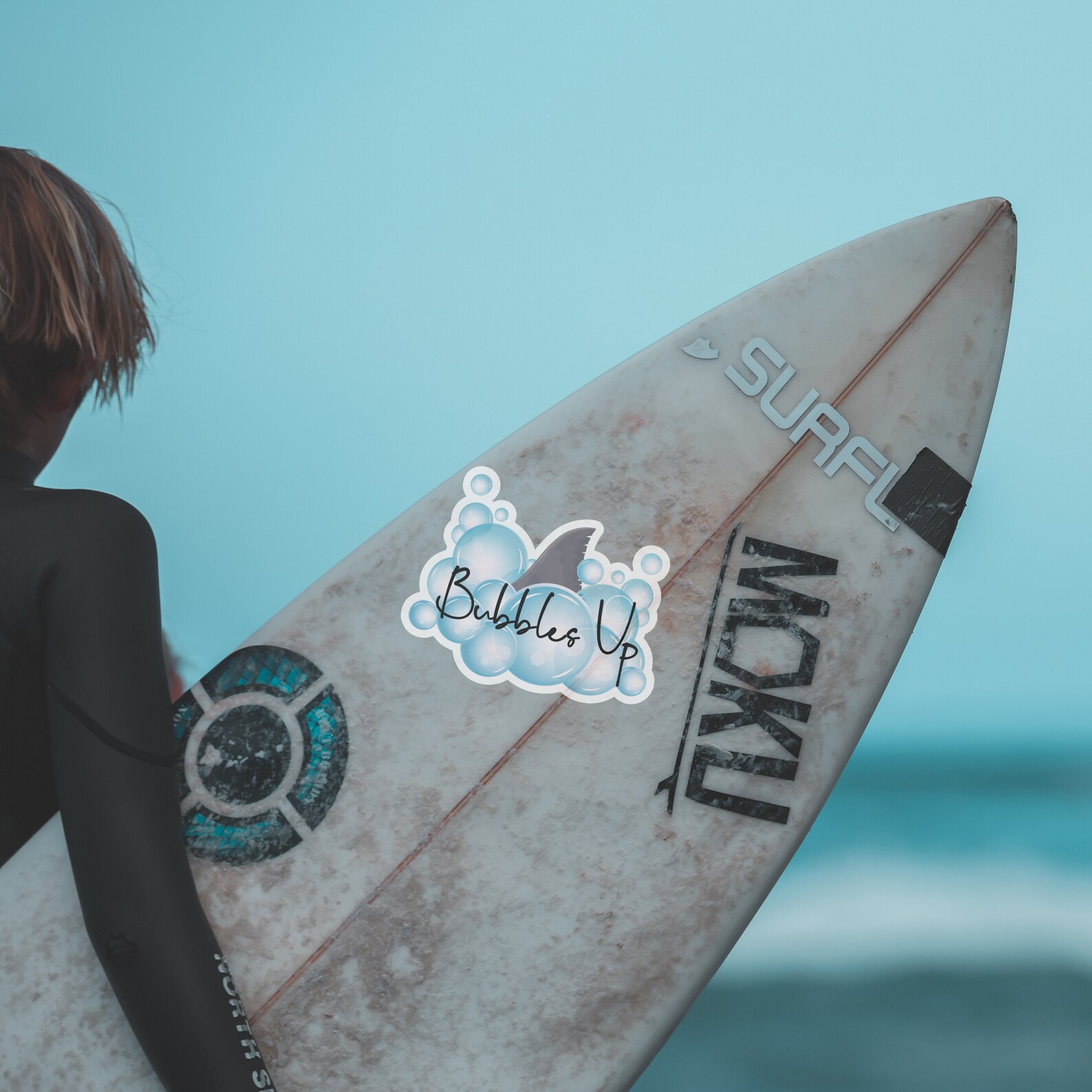 Bubbles up Vinyl Decal Sticker, Jimmy Buffett Sticker, Fins up Sticker