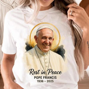 Rest in Peace Pope Francis Watercolor Portrait Digital Art 1936 2025 Catholic Memorial Wall Print Spiritual Tribute Instant Download
