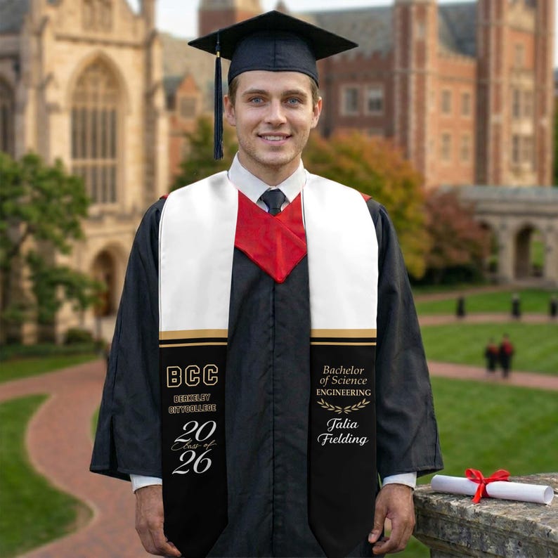 Custom College Graduation Stole, Class of 2026 Grad Stole, Senior ...