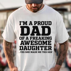 Im A Proud Dad Of A Freaking Awesome Daughter PNG Digital Download Funny Fathers Day Design From Daughter Sublimation Clipart Printable Gift