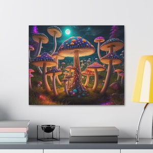 Trippy Mushrooms, Mushroom Lover, Fungi Art, Psychedelic Art, Trippy Art, Mushroom Forest, Mystical Art, Magic Mushrooms, Mushroom Gift