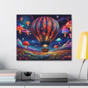 Mushroom Wall Art, Mushroom Decor, Trippy Mushroom Art, Cottagecore Wall Art, Psychedelic Art, Whimsical Wall Art, Trippy Wall Art
