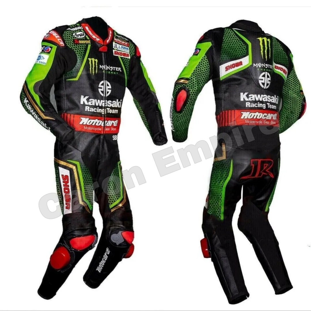 Kawasaki Ninja Motorbike Racing Leather Suit Motorcycle Racing Suits Riding Gear Leather Suit