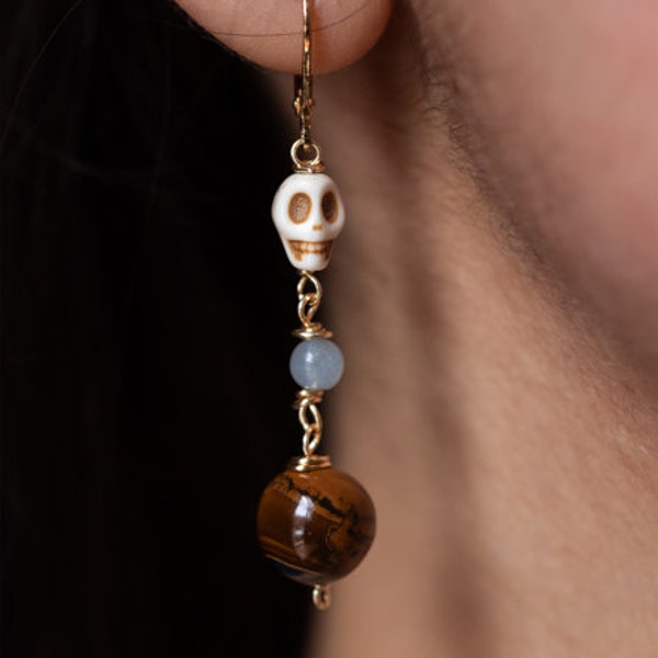 Aretes de día de muertos